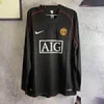 07-08 Retro Long Sleeve Manchester United #7 Ronaldo Third Away Soccer Jersey